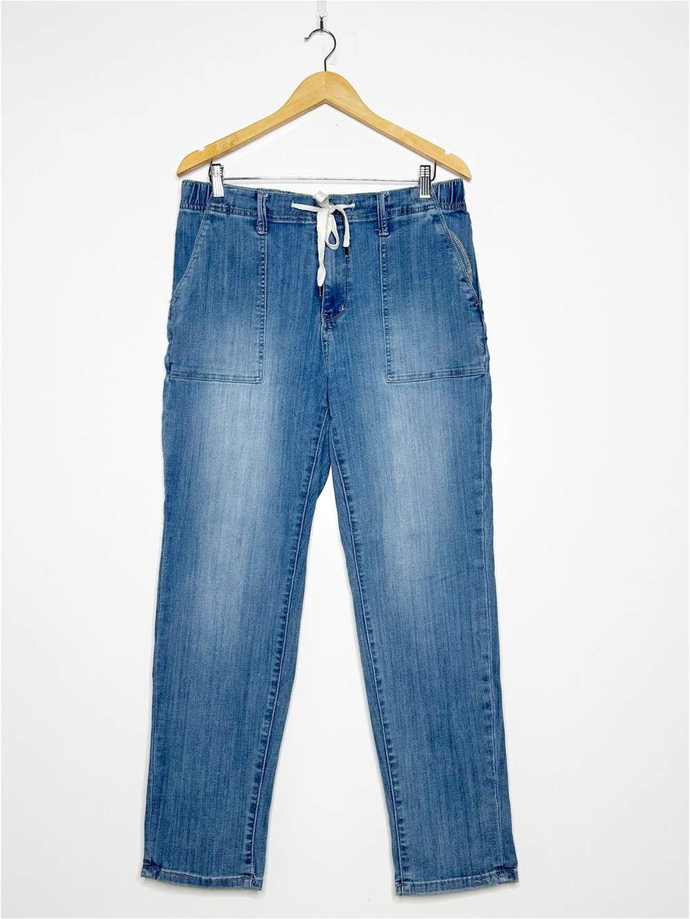 Judy Blue High Waist Elastic Drawstring Jogger Jeans Size 13/31 - Picture 2 of 9